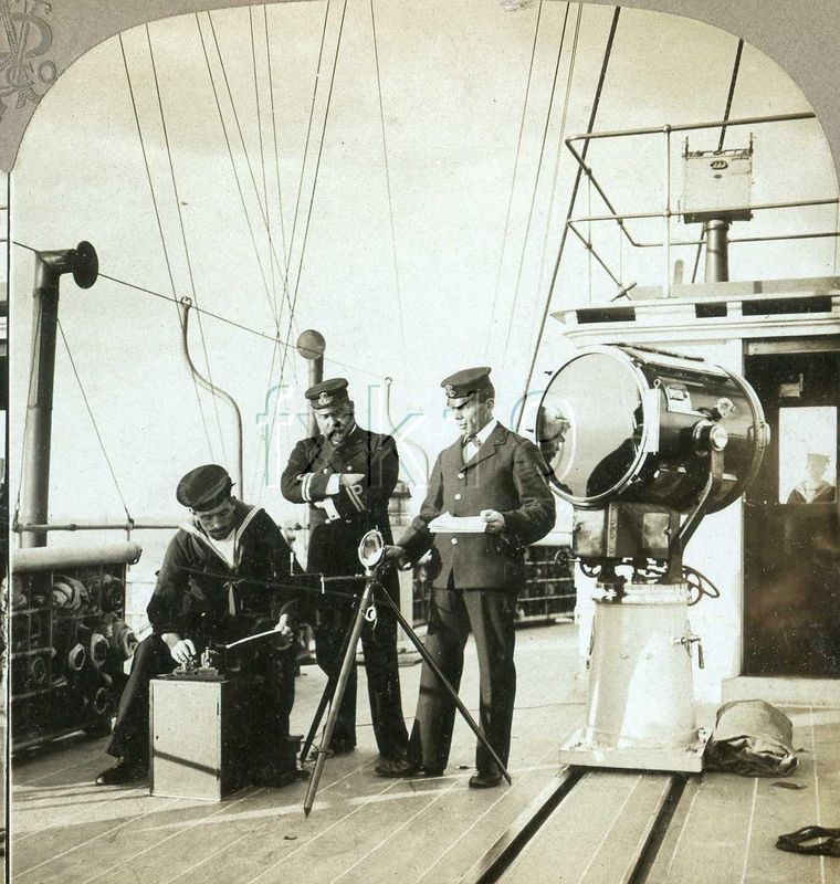 Historic photo of Mance MKII Heliograph in use